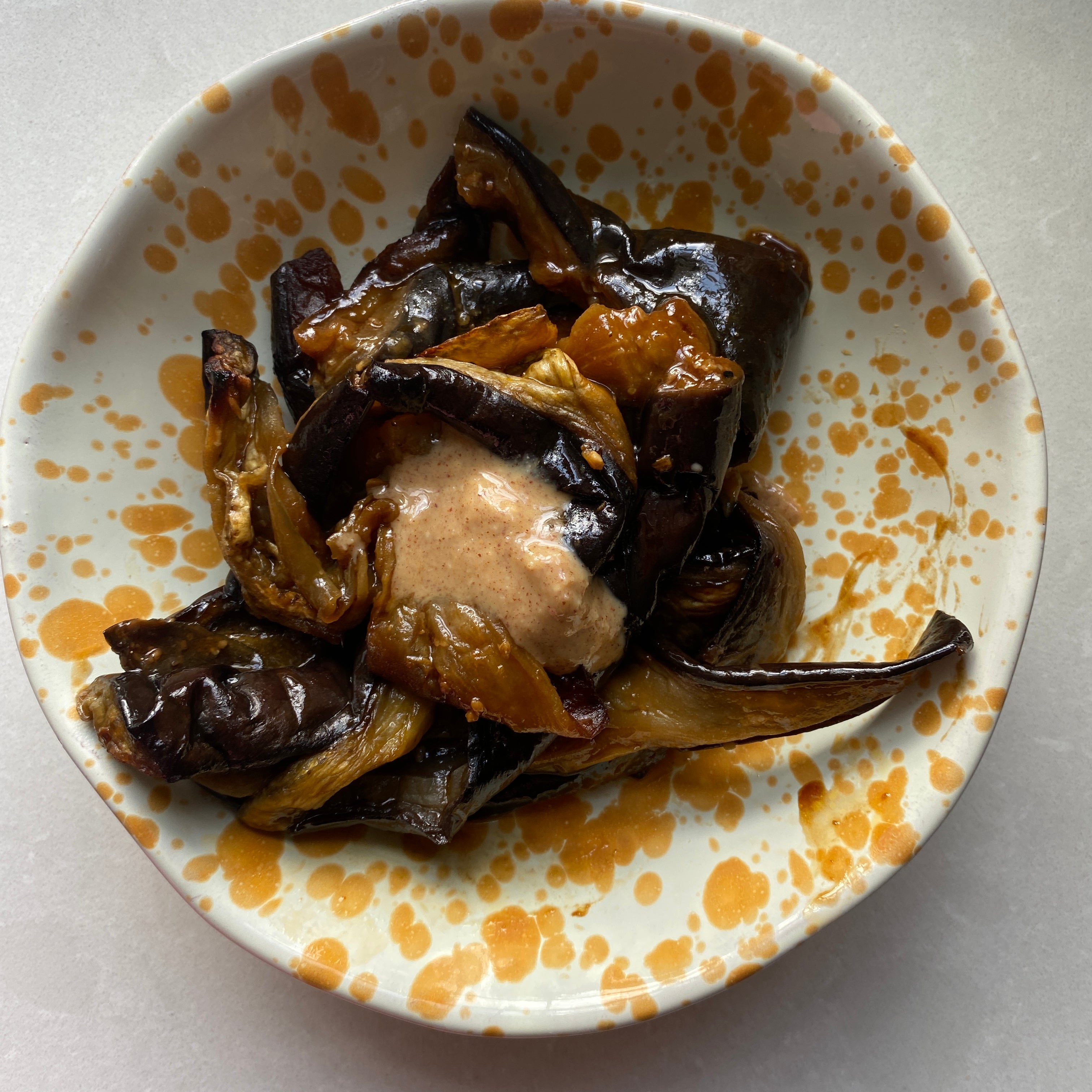 Aubergine Miso with Almond coco